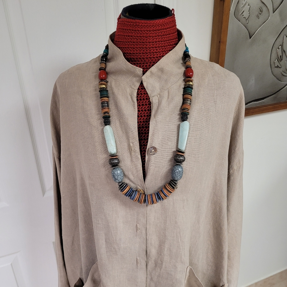 Boho Linen jacket - Picture 5 of 13